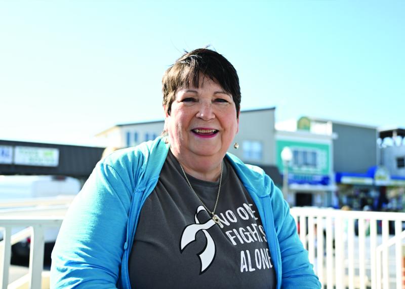 Terry Kalesse, mother of Rob Kalesse, walks in honor of her son who died in 2020 at 43 years old.